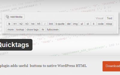 WP Quicktags – Expand Your WordPress HTML editor