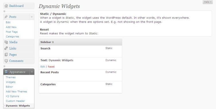 Dynamic Widgets