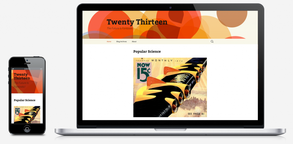 Twenty Thirteen theme