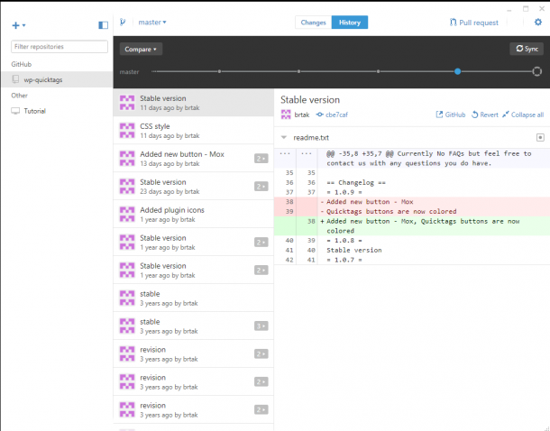 github desktop rebase current branch