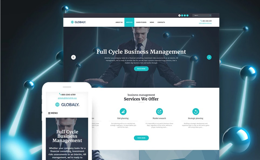 Globaly - Full Cycle Business Management Responsive Template