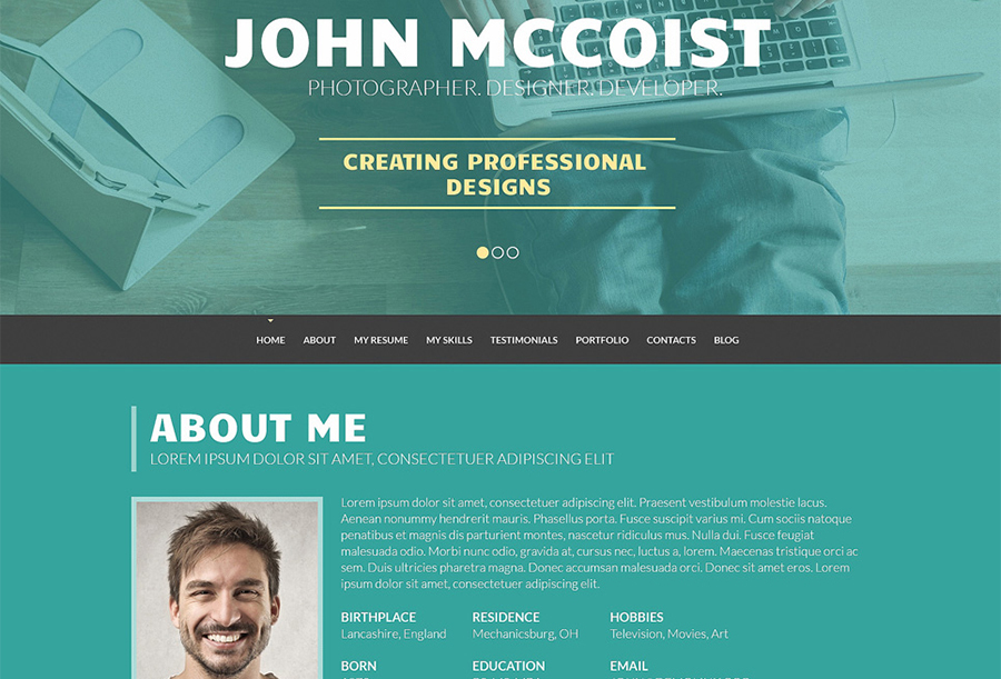 Persuasive Web Portfolio WordPress Theme