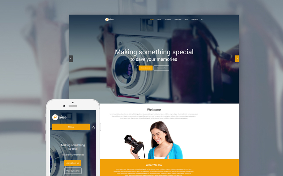 Photographer Portfolio Responsive WordPress Theme