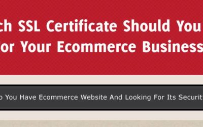 Which SSL Certificate should you buy for your e-commerce business?