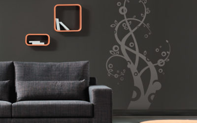 Graphical vinyl decoration for interiors