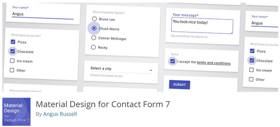 Material Design for Contact Form 7