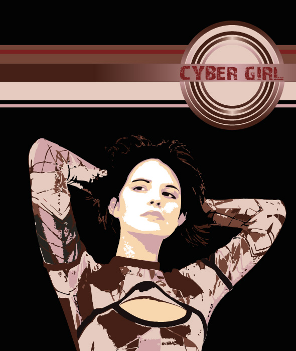 Vector Cyber Girl – Wallpaper tutorial