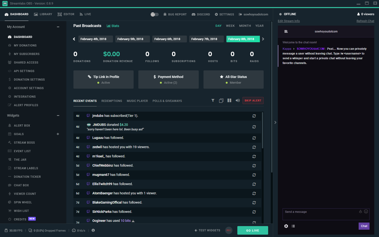 how to update streamlabs obs