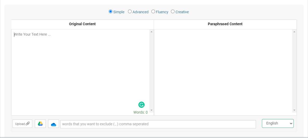 Paraphrasing tool