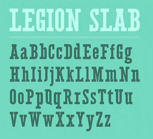 Legion Slab Typeface