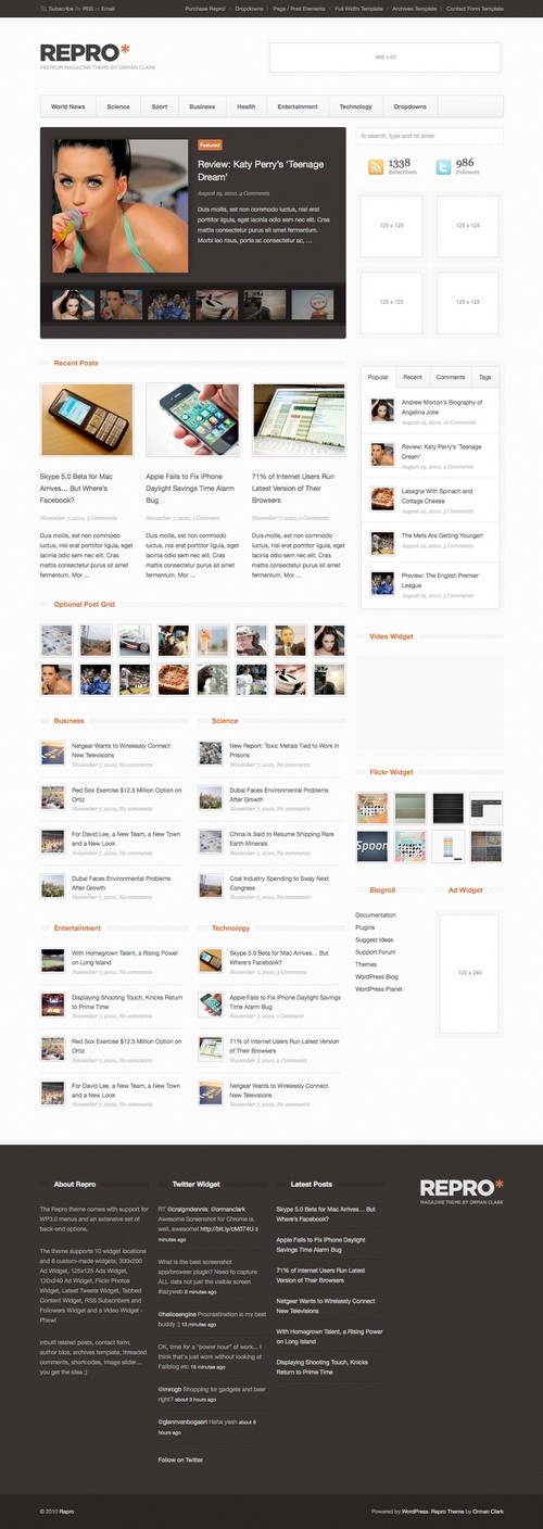 Repro WordPress Theme